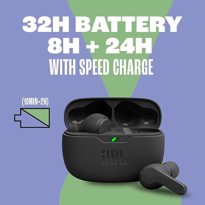 Écouteurs Sans Fil JBL Vibe Beam – 32h d’autonomie + Pochette OFFERTE