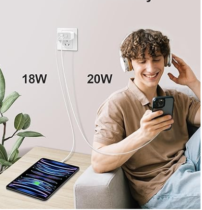 Chargeur rapide iPhone – USB- USB + câble Lightning USB