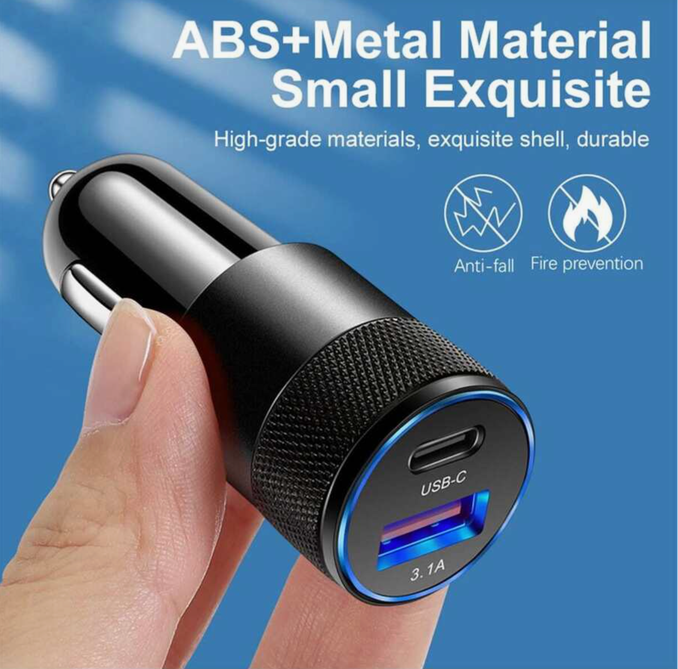 🔌 Chargeur Voiture USB – Double Port (USB + USB-C)